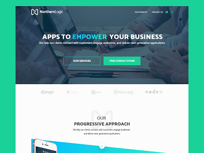 Northern Logic Homepage homepage landing page webdesign