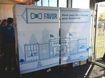 Favor at ACL austin city delivery design favor festival illustration limits music skyline texas