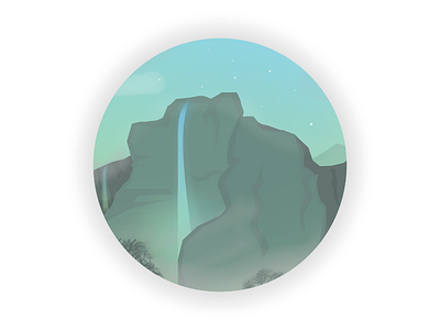 South America - 7 continent challenge america gradient illustration jungle landscape light mountain sky stars