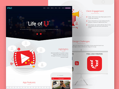 App Case Study - Video Sharing Marketplace android app development case study graphics iphone logo social network video web ui website youtube