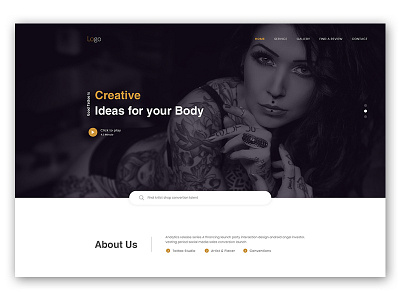 WIP beauty saloon tatoo tattoosaloon template webdesign