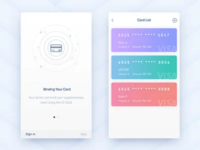 Card apple bank card clean connect demo device inspiration interaction interface ui ux