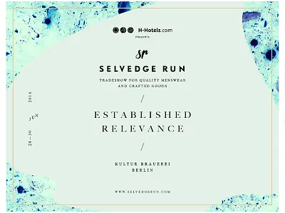 Selvedge Run ‘Established Relevance’ — Branding & Graphics branding fashion graphic design tradeshow typography