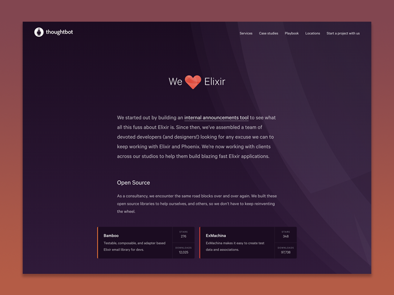 Example of thoughtbot loves Elixir