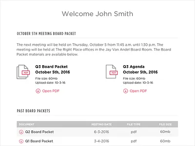 Board Member Portal downloads information intranet organization portal table the right place ui ux