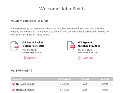Board Member Portal downloads information intranet organization portal table the right place ui ux