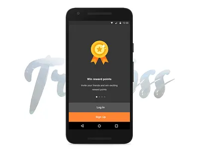 TripToss App Signup Login Screen andorid flat login material design mobile app plan signup tourism travel trip ui ux