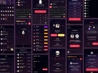 FANSIM App UI dark fan fansim kpop rank ranking screen space ui