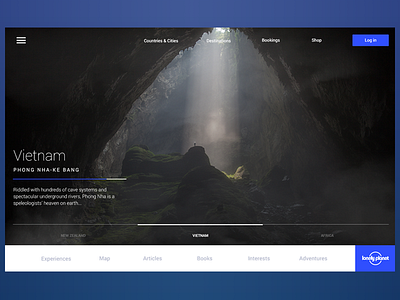Dailyui003 - Lonely Planet Landing Page adventure dailyui dailyui003 landing page lonely planet single page travel ui