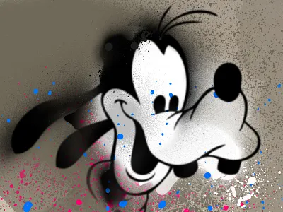 VINTAGE FRAME X DINGO handmade illustration paint spray paint