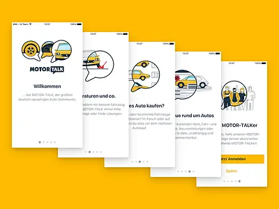 Automotive Tutorial app car illustration ios onboarding tutorial