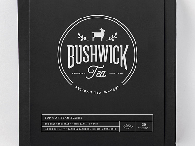 Buswhick Tea Gift Box beverage branding brooklyn drink goat hot logo new york nyc packaging tea