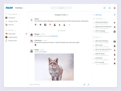 Polar Enterprise Collaboration app list todo web