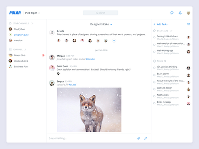 Polar Enterprise Collaboration app list todo web