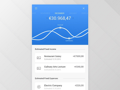 Bank Account app account balance bank mobile salary ui ux