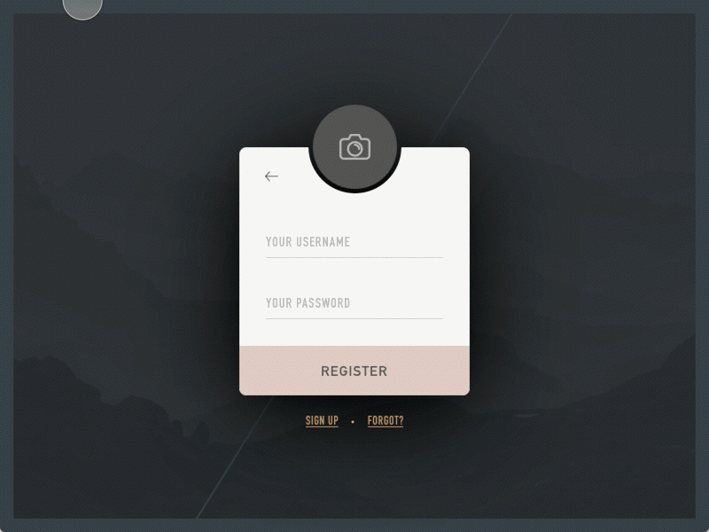 #01 | Sign Up | 30 days of UI Challenge animation challenge dribbble login motion principle signup ui ux