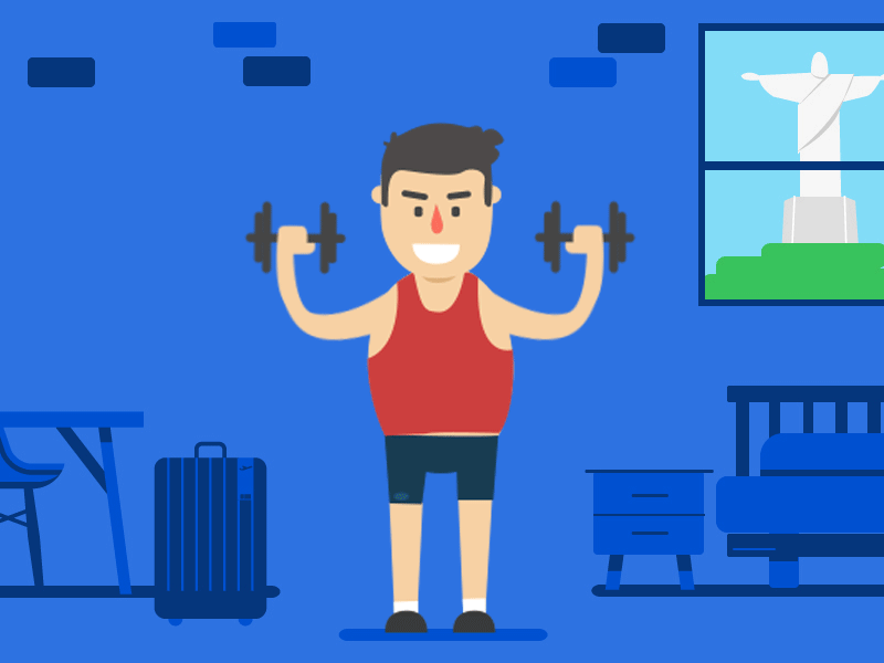 Animación newsletter animation brasil despegar illustration olympic games responsive ux