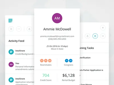 Intellirent Applicant's Details - Mobile applicants intellirent mobile rent ui