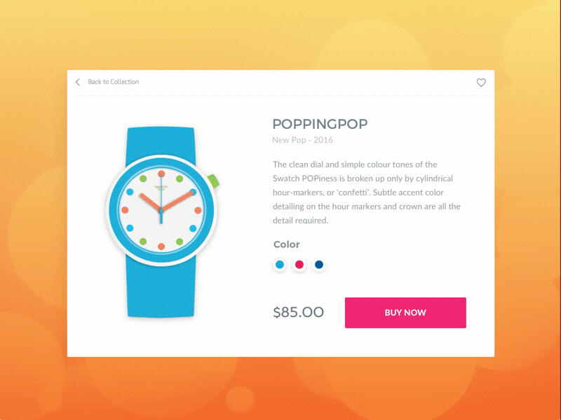 Add color! animation bright cadabra e commerce gif motion principle purchase shop store ui watch