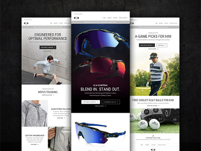 Oakley Emails design email eyewear oakley promo sunglasses ui ux