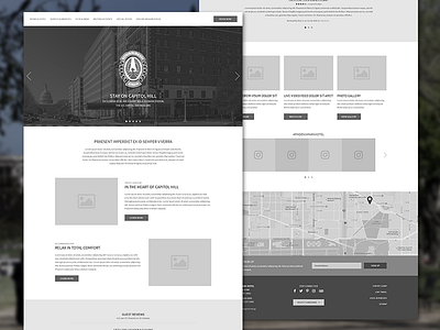 Washington DC Hotel Wireframe hotel washington dc website wireframe