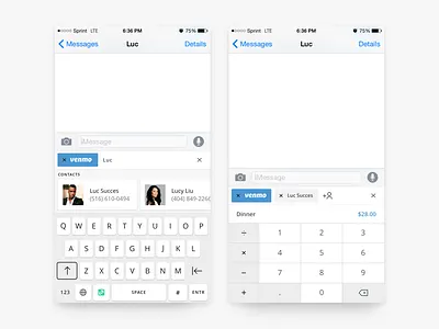 Venmo Often app cards ios keyboard money navigation payment ui ux venmo