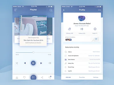 Music App app audio futuristic iphone listener mixer music radio recorder songs sound ui