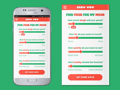 007 Chow Wow Settings 007 app app design challenge daily daily ui food food app mobile design settings ui ui design