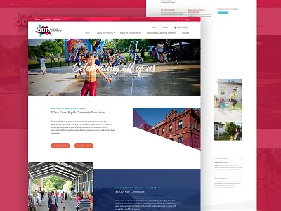 Grand Rapids Community Foundation branding clean grand rapids grid non profit type ui ux web