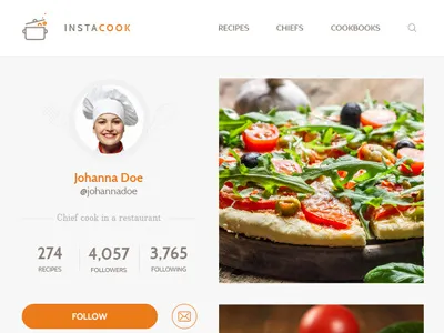 Day 006 - Profile cook profile recipe social ui web
