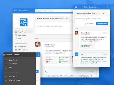 Case Pulse visual design activity feed app design icons law mobile design ui ux visual design web application