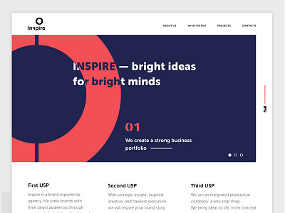 Inspire agency clean creative design ideas inspire minds page web