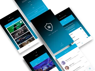 The Society design ios mobile modern social ui