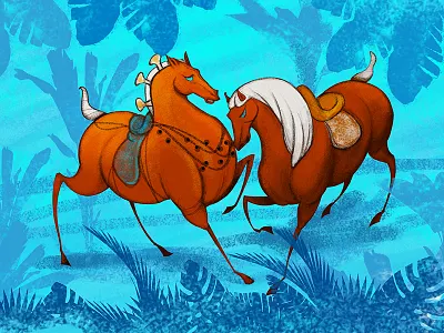 horse animals design dynasty horse illustration tang the