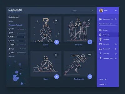 Dashboard blue clean dark dashboard fireart fireart studio flat interface profile ui ux web