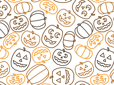 Pumpkin Pattern event fall festive halloween line art pattern poster pumpkin vector