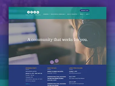 Audio Publisher's Website audio cms craft publisher publishing sketch ui ux