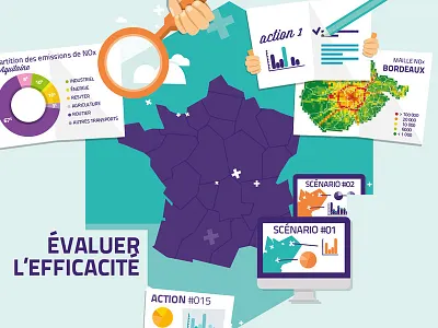 Infographie Qualité de l'air illustration infographic infographie vector