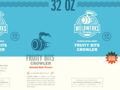 WeldWerks Crowler Designs beer branding brewery can design colorado craft beer greeley identity label design type typography