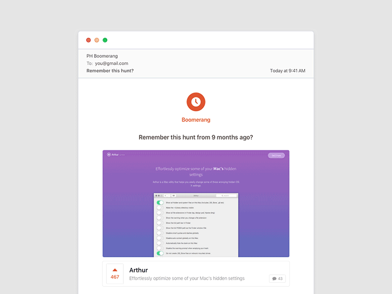 PH Boomerang Email email ui