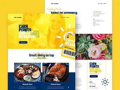 Taphouse Rewards Program micro site overlay ui web