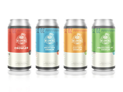 WeldWerks Crowler Designs beer branding brewery can design colorado craft beer greeley identity label design type typography