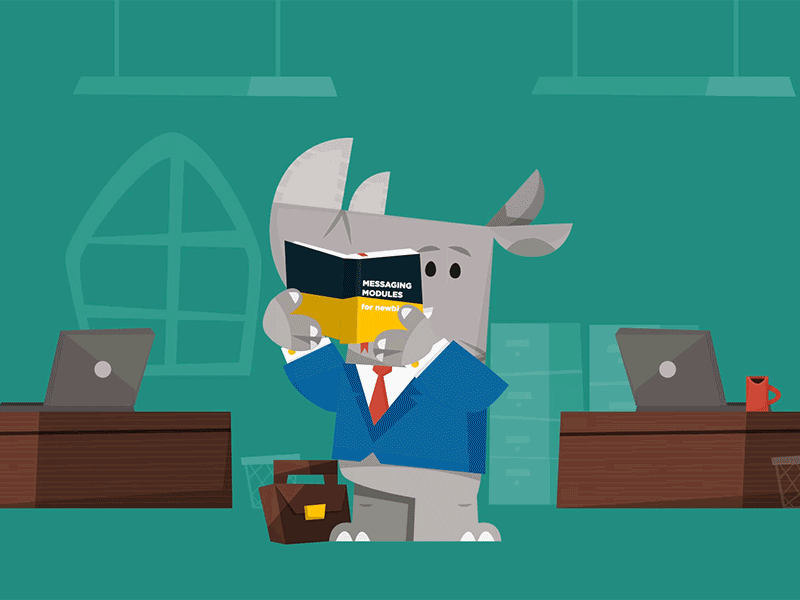 Noob vs Pro gif rhino