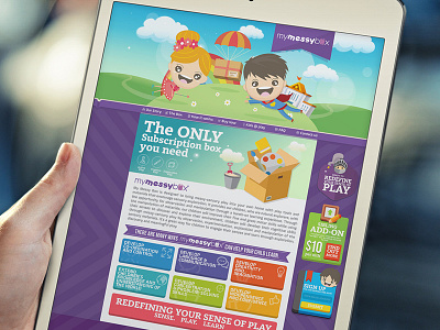 Mymessybox Branding box boy characterdesign children craftwork cute flyer girl graphic design mymessybox website
