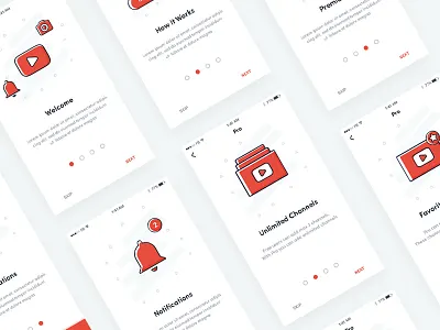 Youtube Subscriber Application android app chart clean dashboard illustration ios onboarding ui ux website welcome