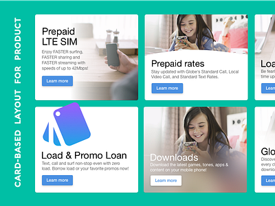 Card-Based Layout for Product cards cx design designmnl layout ui usability user interface ux web web design website