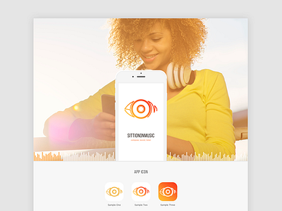 Branding Page branding clean landing page music ui ux web