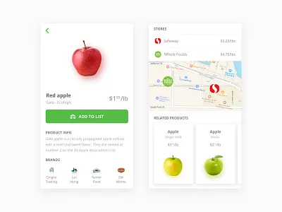 Foodiscover - Mobile product view card ecommerce food groceries interface ui userinterface ux web webdesign