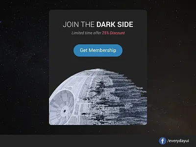 Day 1 - Call to action element ad call to action dark design element ecommerce space ui ui design ux