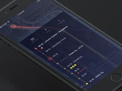 NYC subway redesign interaction ios iphone location map mobile mobile app new york subway track ui ux